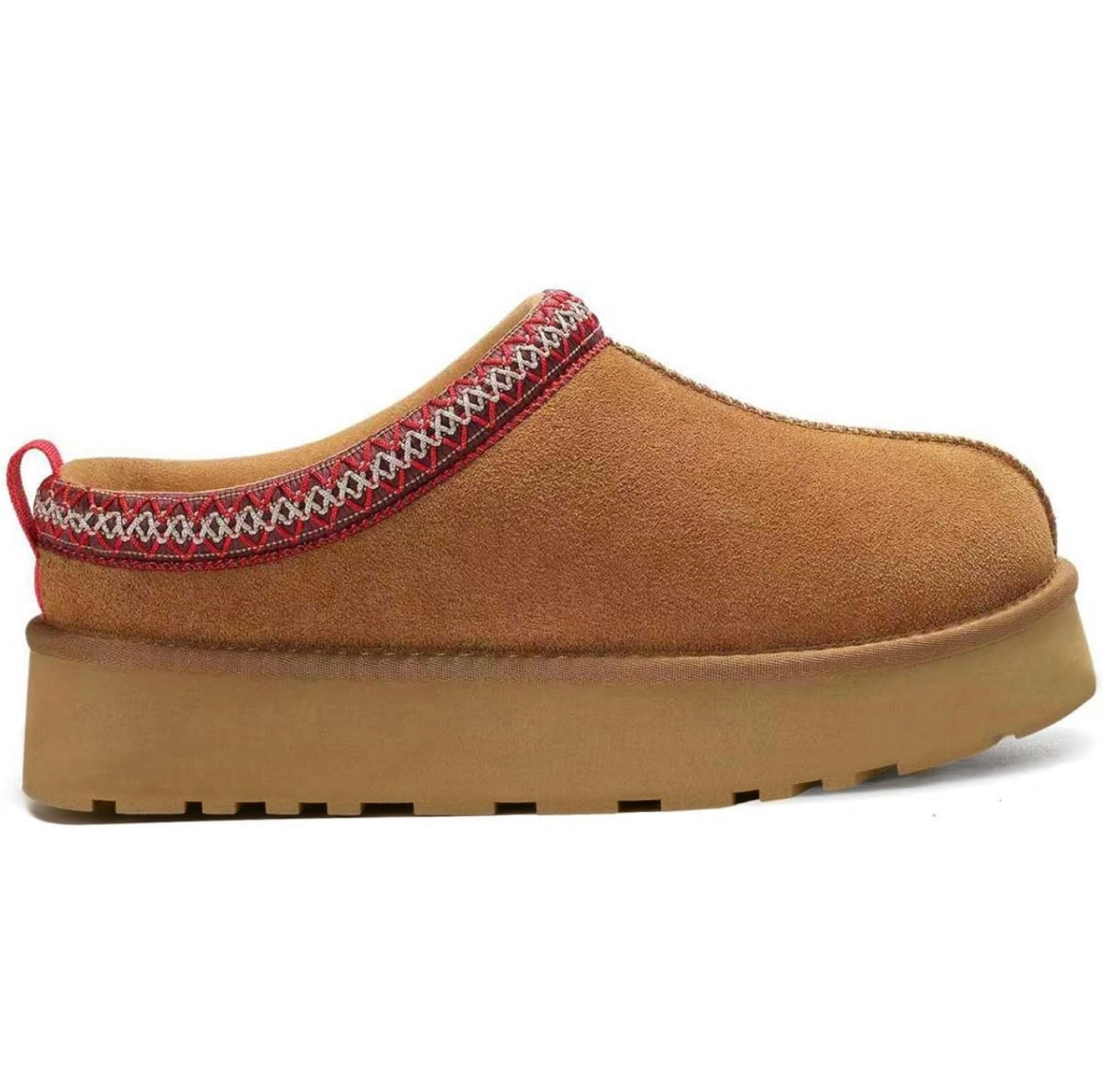 Women's Fuzzy Slippers Genuine Suede Leather Fur Lining Mules Cozy Warm Shoes for Indoor Outdoor